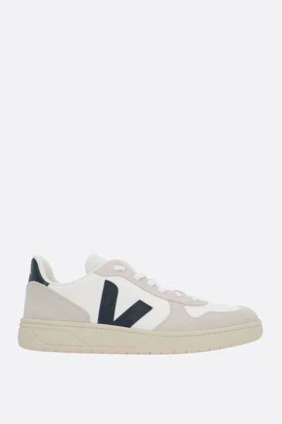Shop Veja Sneakers In White+blue