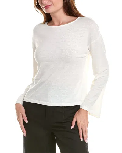Shop Onia Linen-blend Jersey Boatneck Top In White