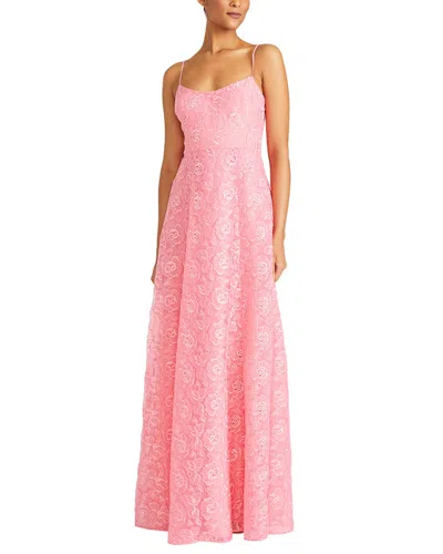 Shop ml Monique Lhuillier Linda Lace Maxi Dress In Pink