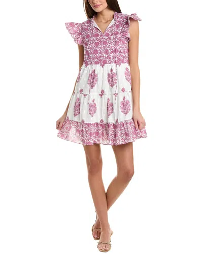 Shop Garrie B Tiered Mini Dress In Purple