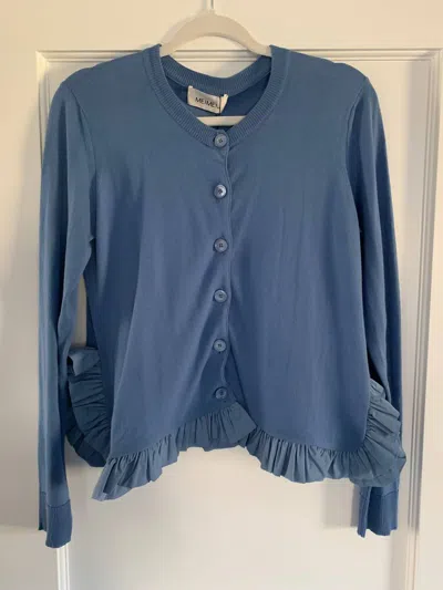 Meimeij Women's Ruffle Cardigan In Blue In Blue