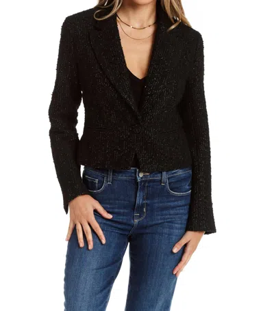 Drew Agatha Tweed Jacket In Black In Black