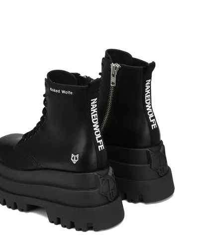 Naked Wolfe Sloane Lug Sole Bootie In Black Leather