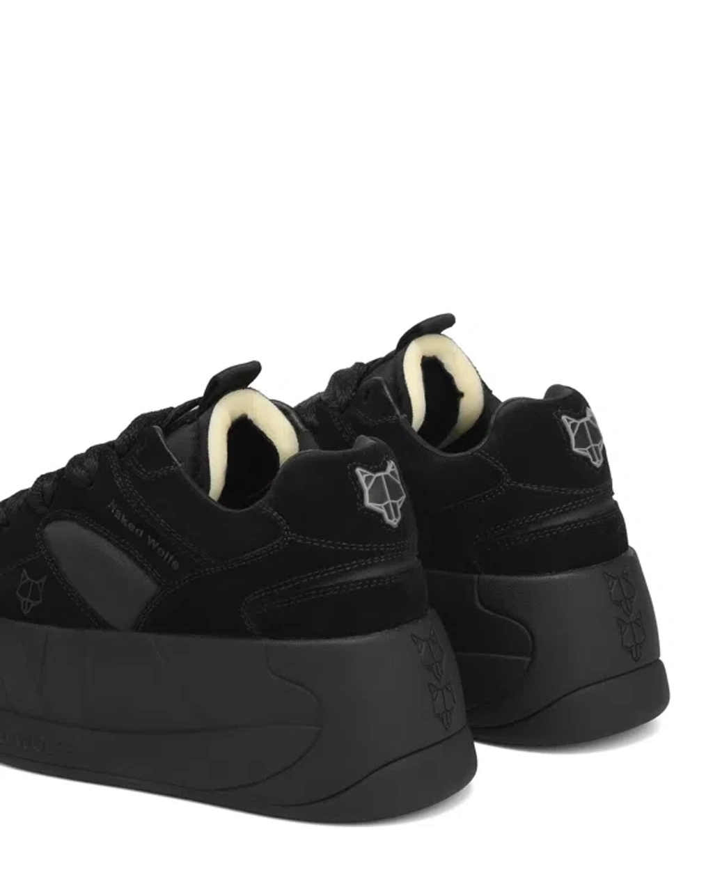 【Naked Wolfe】関税/送料込み Snatch Double Black Naked Wolfe Snatch Platform Sneaker In Double Black | ModeSens