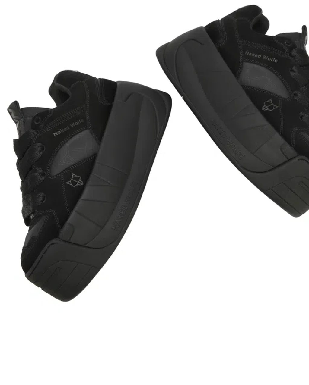 Naked Wolfe Snatch Platform Sneaker In Double Black | ModeSens