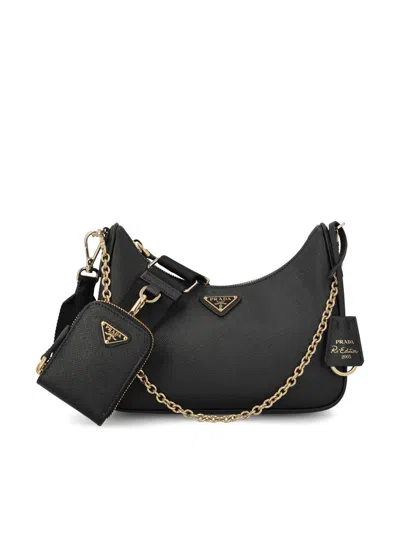 Shop Prada Handbags In Black