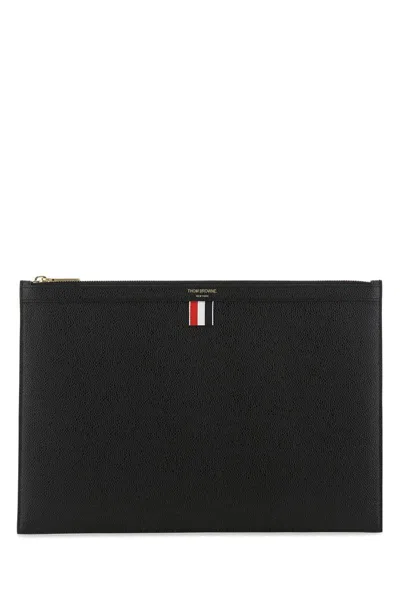 Thom Browne Men Small Document Holder In Black