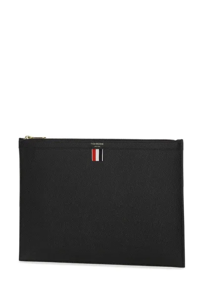 Thom Browne Men Small Document Holder In Black