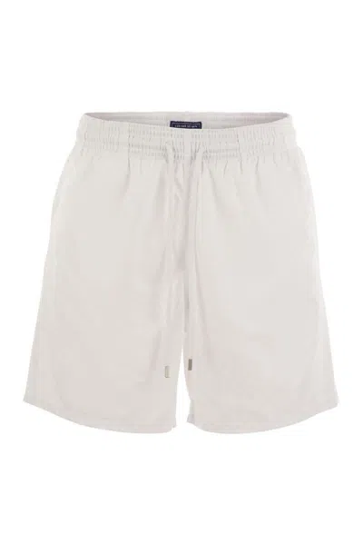 Vilebrequin Nylon Swim Shorts With Pockets And Flap In Neutral