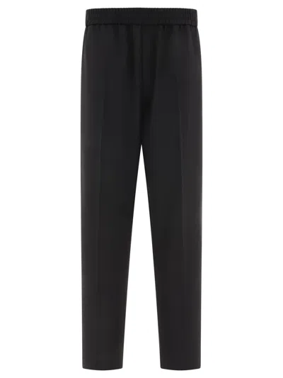 Shop Apc Men's Black Wool Trousers For Ss24