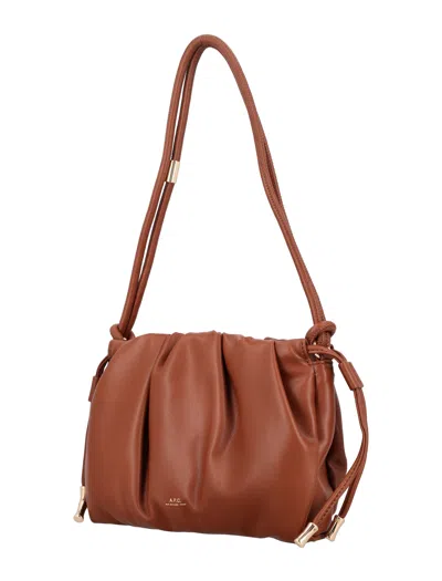 Shop Apc Noisette Drawstring Mini Handbag For Women In Brown