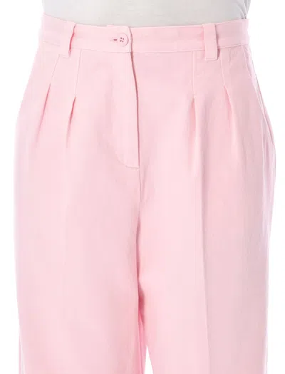 Shop Apc Tresse Pleated Jeans In Pale_pink