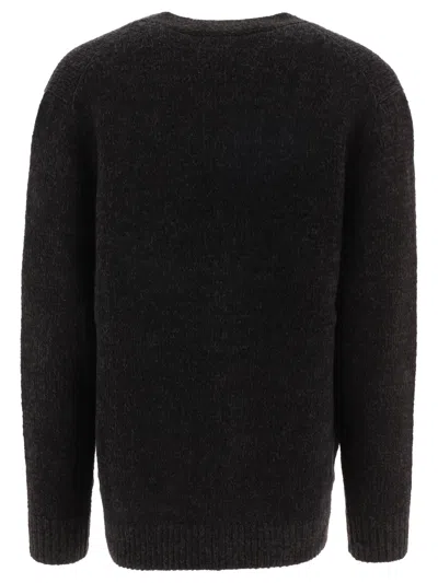 Shop Acne Studios Black Wool Blend Oversized Cardigan For Men