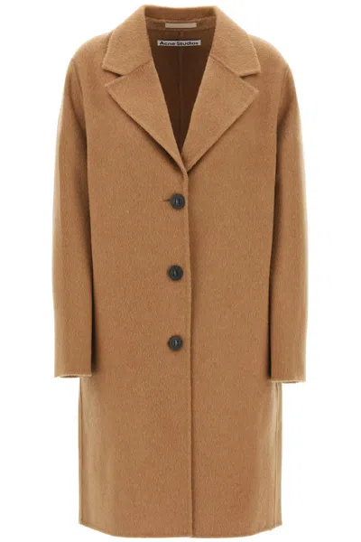 Shop Acne Studios Soft Wool & Alpaca Midi Jacket For Women In Beige