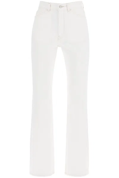 Shop Acne Studios White High Waist Bootcut Jeans For Women