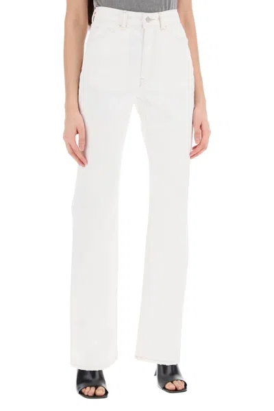Shop Acne Studios White High Waist Bootcut Jeans For Women
