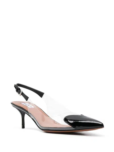 Shop Alaïa Transparent Heel Sandals 55 For Women In Noir