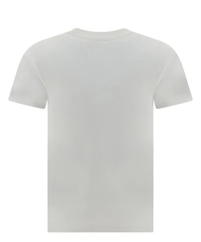 Shop Alaïa Logo Embroidered Fitted T Shirt In White