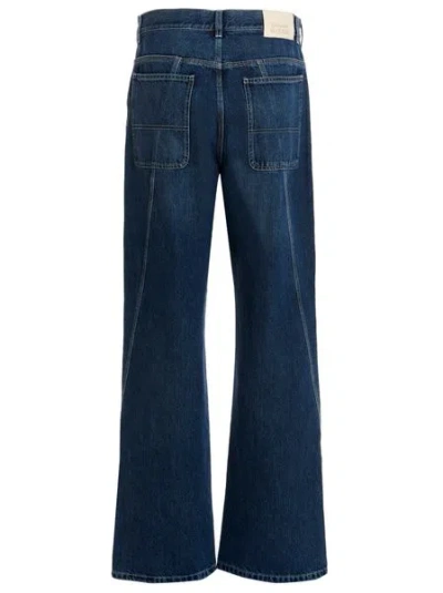 Shop Alexander Mcqueen Loose Fit Blue Cotton Jeans For Men