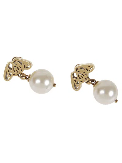 Shop Alexander Mcqueen Glorious Golden Pearl Earrings For Women