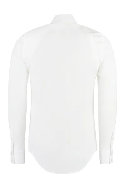 Shop Alexander Mcqueen Stretch Cotton Harness Shirt In White