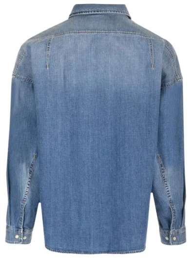 Alexander Mcqueen Sophisticated And Stylish Blue Denim Shirt In Blue