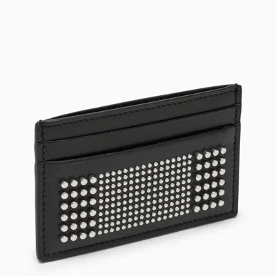 Shop Alexander Mcqueen Studded Leather Card Case In Black For Men