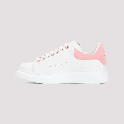 Shop Alexander Mcqueen White Leather Sneakers For Women