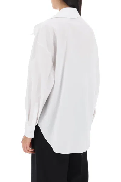 Shop Alexander Mcqueen Women's White Shirt With Orchid Detail
