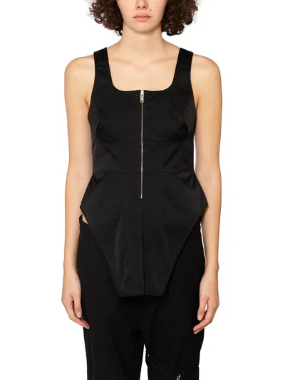 Shop Ambush Sophisticated Black Corset Top With Front Zip For Women