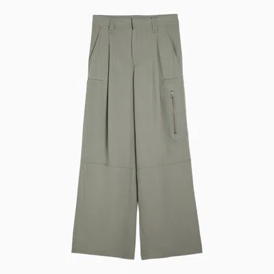 Shop Ami Alexandre Mattiussi Green Loose-fitting Trousers For Women