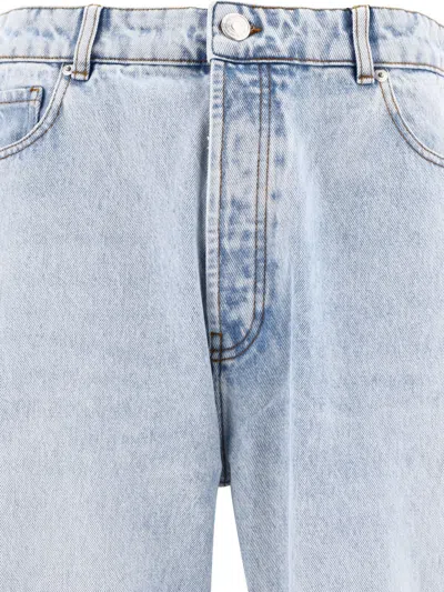 Shop Ami Alexandre Mattiussi "loose Fit" Jeans In Light Blue