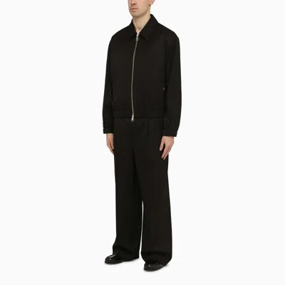 Shop Ami Alexandre Mattiussi Men's Black Wool Trousers For Ss24