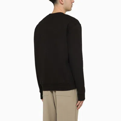 Shop Ami Alexandre Mattiussi Men's Grey Organic Cotton Crewneck Sweatshirt With Embroidered Logo