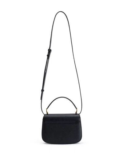 Shop Ami Alexandre Mattiussi Small Olive Green Grained Leather Paris Handbag For Women In Black