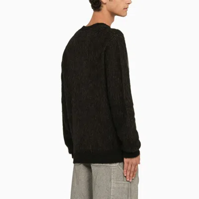 Shop Amiri Black Crew-neck Sweater With Inlay