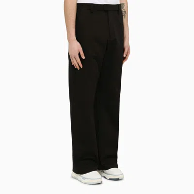 Shop Amiri Men's Black Cotton Baggy Trousers For Ss23