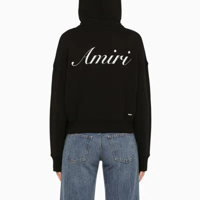 Shop Amiri Stay Warm And Stylish With This Black Cotton Hoodie For Women