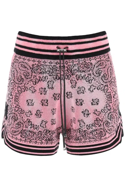 Shop Amiri Bandana Knit Shorts For Women In Multicolor