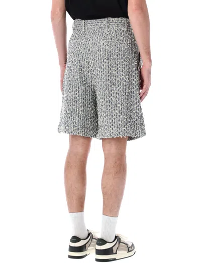 Shop Amiri Ashley_blu Tweed Bermuda Shorts For Men
