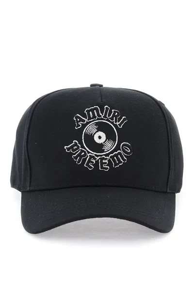 Shop Amiri Embroidered Premier Record Baseball Cap For Men In Black