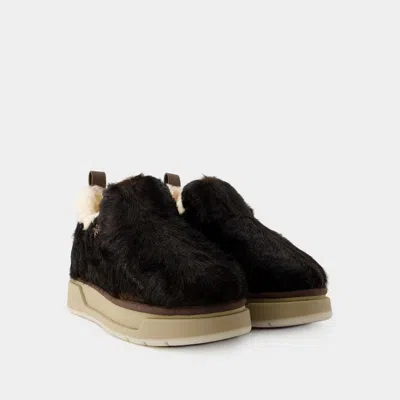 Shop Amiri Stylish Faux Fur Ankle Boots For Men In Brown