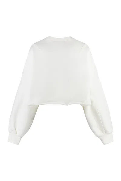 Shop Amiri Floral Print Cotton Sweatshirt For Women In White