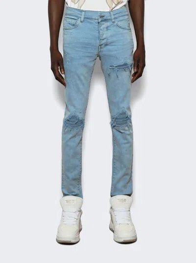 Shop Amiri Men's Overdyed Jeans In Ashley Blue For Ss24 In Ashleyblue
