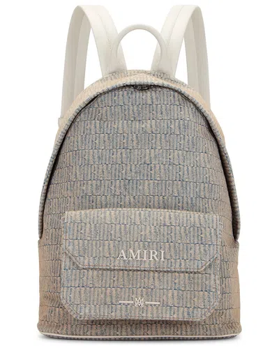 Shop Amiri Men's Clay Indigo Denim Backpack For Fw23 In Tan