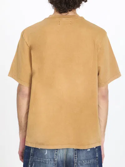 Shop Amiri Men's Short-sleeved Eagle T-shirt In Orange