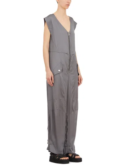 Shop Andrea Ya'aqov Jumpsuit In Viscose In Gray