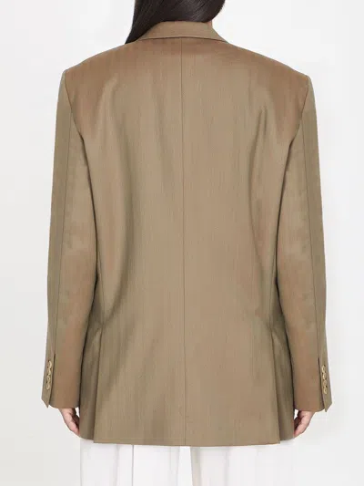 Shop Armarium Beige Single-breasted Wool Jacket For Women In Brown
