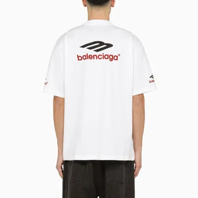 Shop Balenciaga Icon 3b Sport T-shirt White