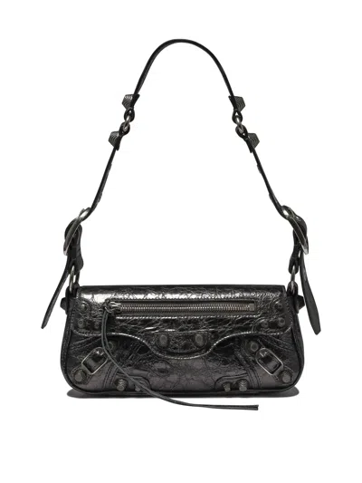 Shop Balenciaga "le Cagole Xs" Crossbody Handbag In Gray